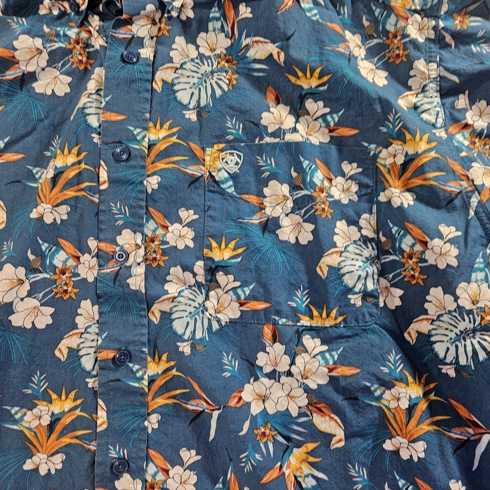 Ariat Tropical Button Up Shirt XXL - Picture 2 of 10